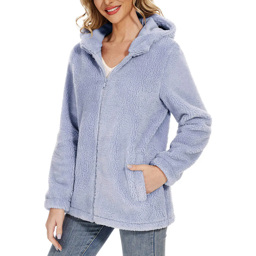 Women's Fuzzy Sherpa Fleece Fluffy Jackets
