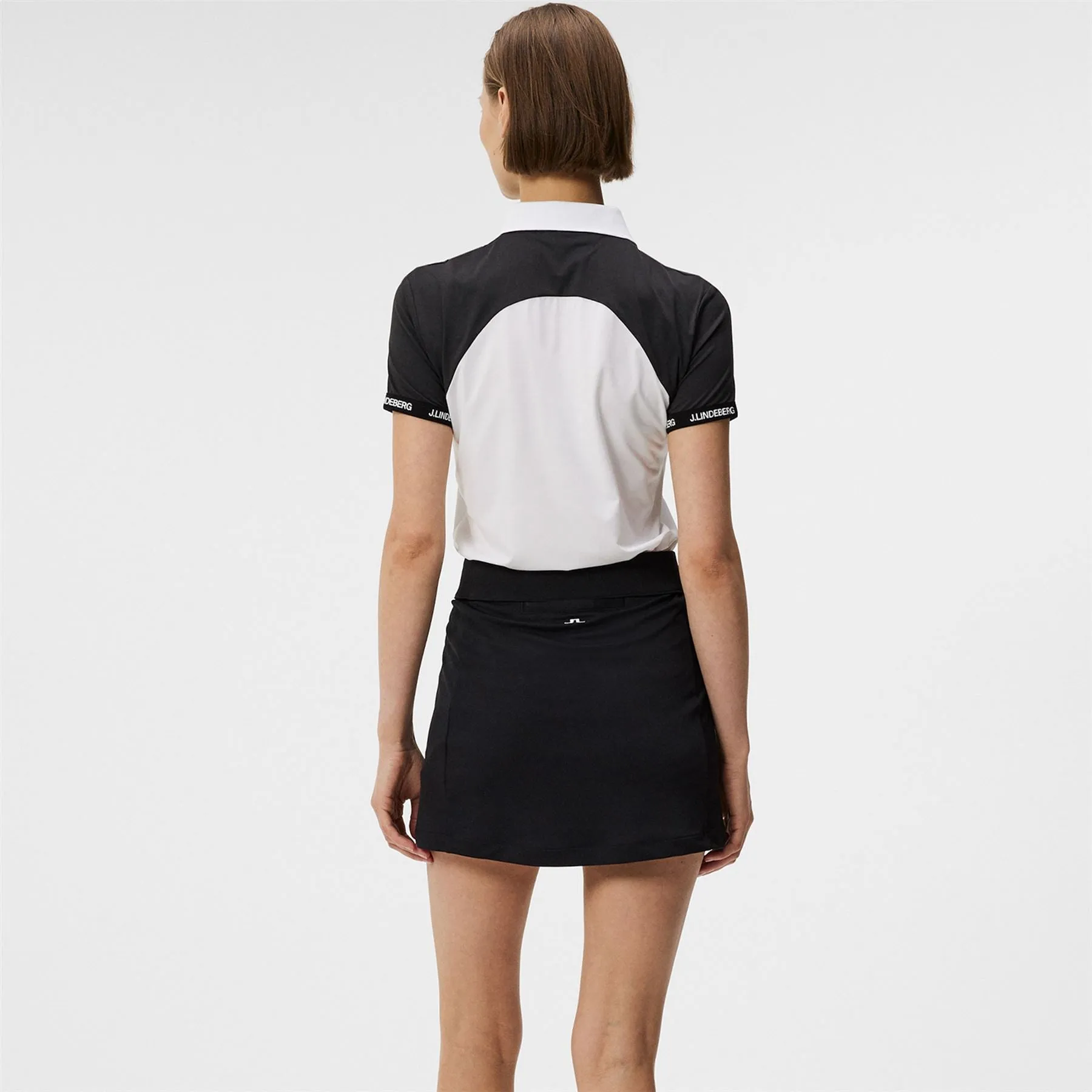Womens Makena Nylon Stretch Polo Black - SS24